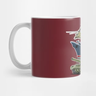 Cartoon military equipment Mug